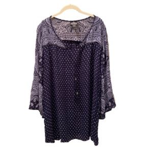 Blue Long Sleeve Dress